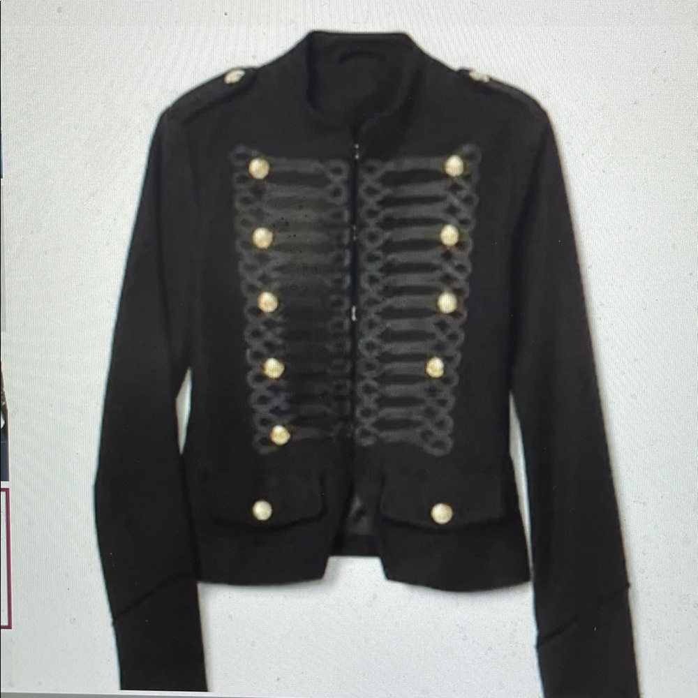 GAP Black Military-Style Blazer with Gold Buttons - Picture 5 of 5